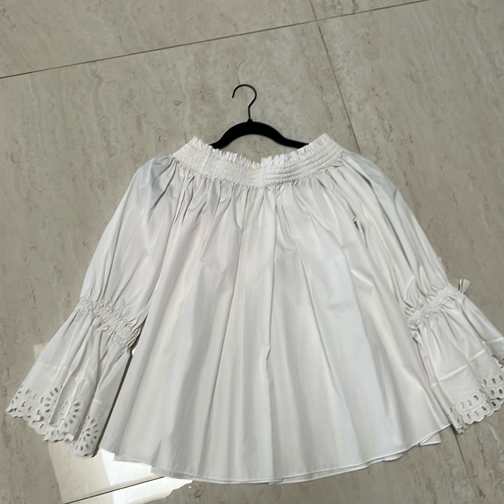 Alexander McQueen white cotton top